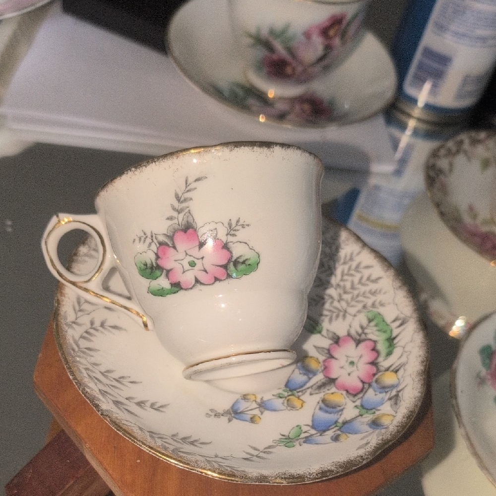 Royal Stafford Fine Bone Floral Teacup and Saucer Set